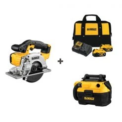 Dewalt Cordless Circ Saw and Vacuum w/DCB205-2C