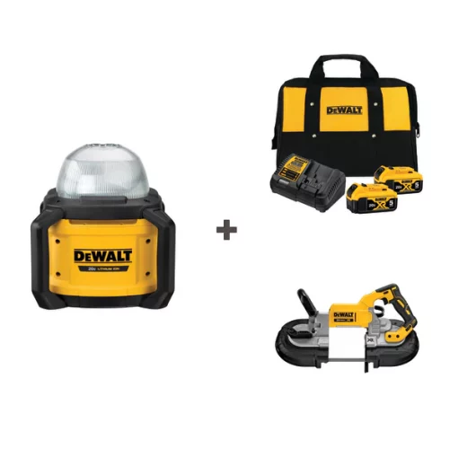 Cordless Saw and Light w/DCB205-2CK