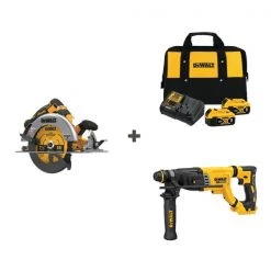 Dewalt Cordless Saw and Drill w/DCB205-2CK