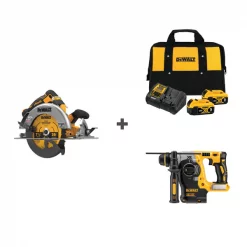 Dewalt Cordless Saw and Drill w/DCB205-2CK