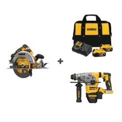 Dewalt Cordless Saw and Drill w/DCB205-2CK