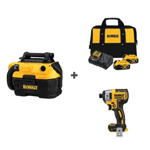 Vacuum and Cordless Impact w/DCB205-2CK