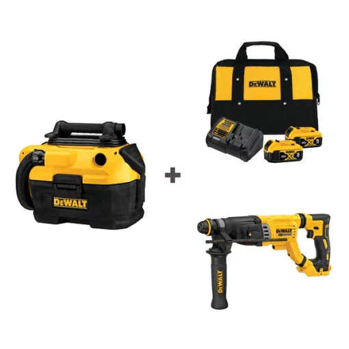 Dewalt Vacuum and Cordless Drill w/DCB205-2CK 1 Vacuum and Cordless Drill w/DCB205-2CK
