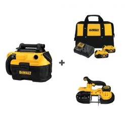 Dewalt Vacuum and Cordless Saw w/DCB205-2CK