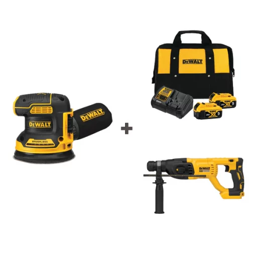 Cordless Sander and Drill w/DCB205-2CK