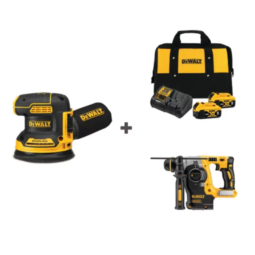 Cordless Sander and Drill w/DCB205-2CK