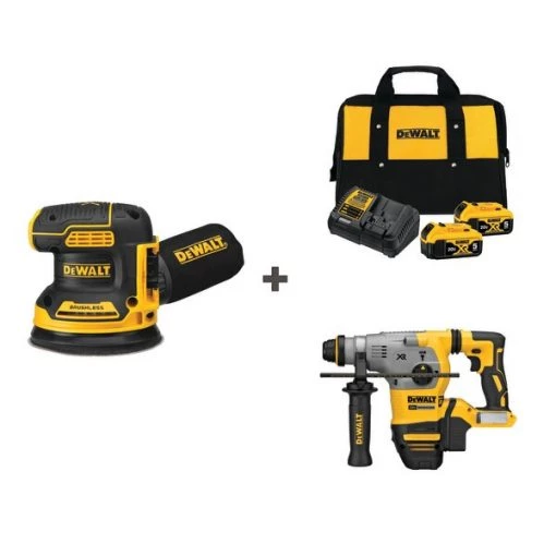 Cordless Sander and Drill w/DCB205-2CK