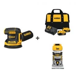 Dewalt Cordless Router and Sander w/DCB205-2CK