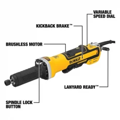 Dewalt 2 IN. (50mm) BRUSHLESS VARIABLE SPEED PADDLE SWITCH DIE GRINDER WITH NO LOCK-ON 8 2 IN. (50mm) BRUSHLESS VARIABLE SPEED PADDLE SWITCH DIE GRINDER WITH NO LOCK-ON