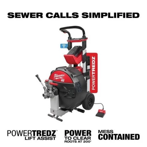 MX FUEL Sewer Drum Machine w/ POWERTREDZ for 5/8“ – ¾“ Cable