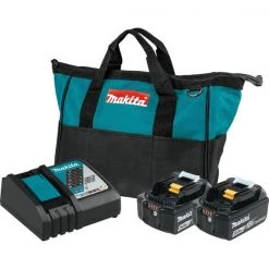 Makita Battery and Charger Kit, 5Ah, 18VDC