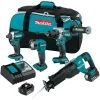 Makita LXT Brushless 4pcs, Combo Kit, 18V, (5.0Ah)