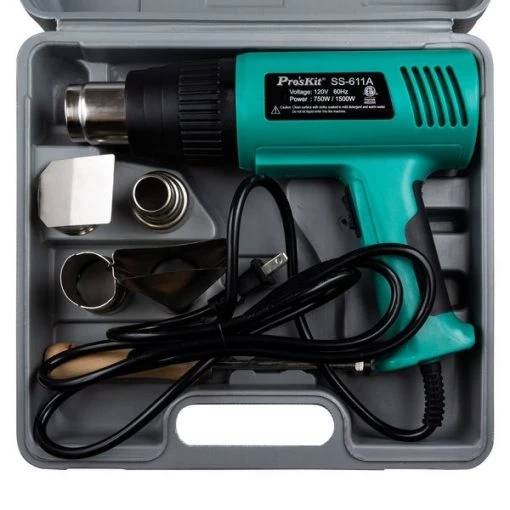 Heat Gun w/Accessories" blow molded c