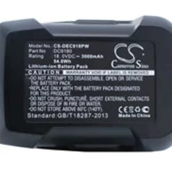 Replacement for Dewalt Dc9180 Battery