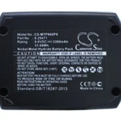 Replacement for Metabo 6.31728 Battery