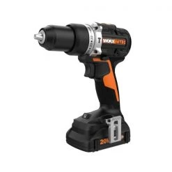 Worx Nitro 20V PowerShare 1/2" Cordless Hammer Drill Kit, Brushless Motor