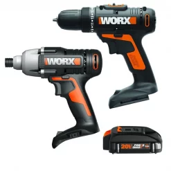 Worx 20V 2pc Drill and Impact Driver Combo Kit with Bag