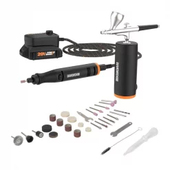 Worx 20V MAKERX 2pc Combo Kit - Rotary Tool + Air Brush