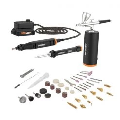 Worx 20V MAKERX 3pc Combo Kit - Rotary Tool + Crafting Tool + Air Brush
