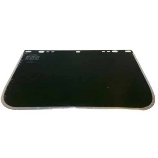 Dark Green Face Shield, Bound with Aluminum Band, 9" x 15.5"