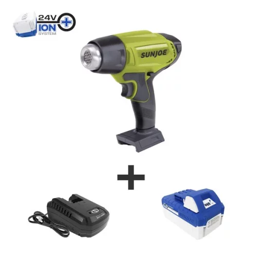 24V Cordless Heat Gun w/Accessories DIY, Kit (w/4.0-Amp Battery + Charger)
