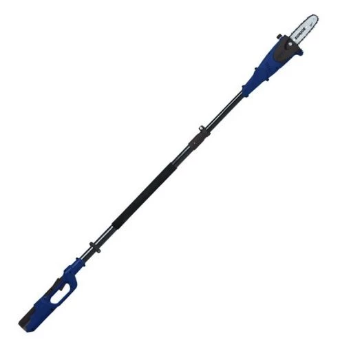 8" Battery Powered Cordless Telescoping Pole Chain Saw, Blue
