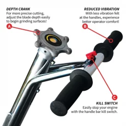 8" Concrete Scarifier 5.5HP Honda Engine with Blades OSHA Compliant