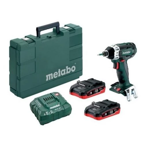 Metabo 2692937 18 V 0.25 in. Hex Cordless 3 Speed Impact Driver Kit; 1328 in.