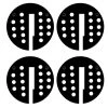 Rikon Power Tools C10-391 14-18 in. Bandsaw Table Inserts for Rikon Bandsaw Except 10-346; Black - Pack of 4