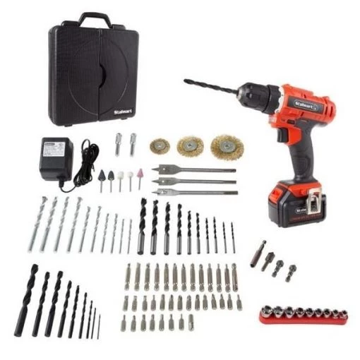 Stalwart 75-PT1040 20V Cordless Drill with Rechargeable Lithium-Ion Battery & Accessory Set - 89 Piece 1 Stalwart 75-PT1040 20V Cordless Drill with Rechargeable Lithium-Ion Battery & Accessory Set – 89 Piece
