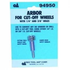 SG Tool Aid SGT94950 Arbor for Cut-Off Wheels with 1/4 and 3/8 Inch Center Holes