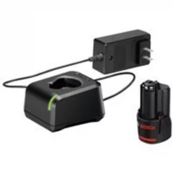 Bosch GXS12V-01N12 Battery and Charger Starter Kit, 12 V Battery, 2 Ah