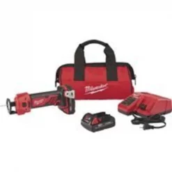 Milwaukee M18 2627-22CT PLT Cut-Out Tool Kit, 18 V Battery, Lithium-Ion Battery, Black/Red