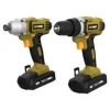 ROCKWELL SS1808 Hammer Drill and Impact Driver Combo Kit, 20 V Battery