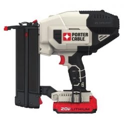 PORTER-CABLE PCC790LA Nailer Kit, 20 V Battery, 100 Magazine, Black/Gray/Red