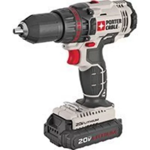 PORTER-CABLE PCC601LA Drill/Driver, 20 V Battery, Lithium-Ion Battery, 1/2 in Chuck