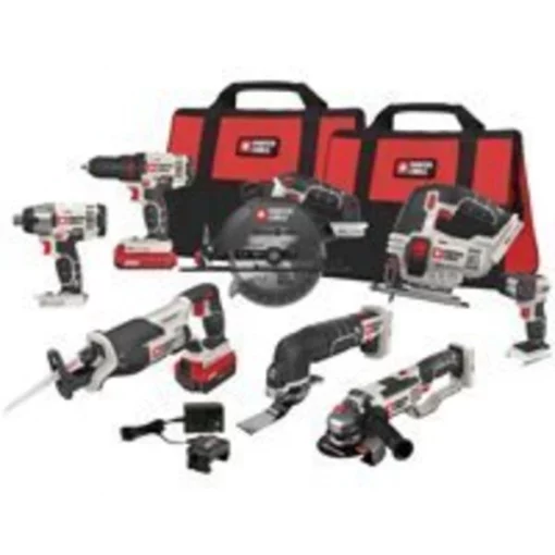 PORTER-CABLE PCCK619L8 8-Tool Combo Kit, 20 V Battery 1 PORTER-CABLE PCCK619L8 8-Tool Combo Kit, 20 V Battery