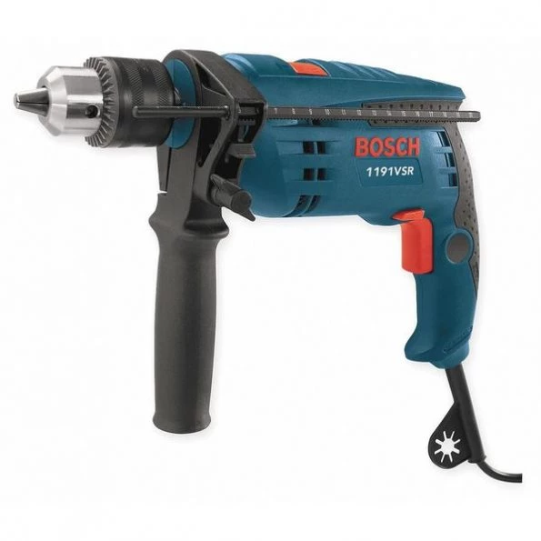 Hammer Drill Kit, 1/2", 7.0A, 0-48,000bpm