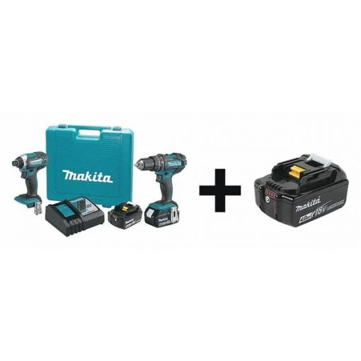 Makita Cordless Combination Kit, 18.0V, 2 Tools 1 Cordless Combination Kit, 18.0V, 2 Tools