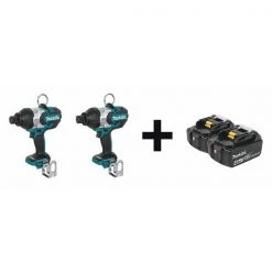 Makita 18V 7/16" Hex (2) Mfr. No. BL1840B-2 Batteries; (2) Impact Wrench's