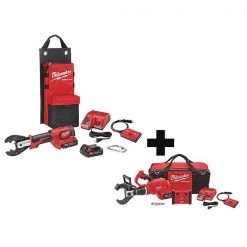 Milwaukee Cordless Cable Cutter Kit, 18V, Li-Ion Battery, M18™ FORCELOGIC™ w/ONE-KEY Series