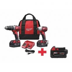 Milwaukee Cordless Combination Kit, 18.0V, 2 Tools