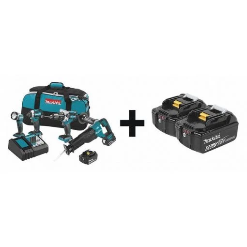 Cordless Combination Kit, 18.0V, 4 Tools