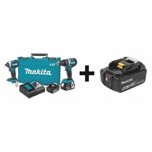 Makita Cordless Combination Kit, 18.0V, 2 Tools 1 Cordless Combination Kit, 18.0V, 2 Tools