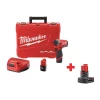 Milwaukee M12 FUEL 2.0 1/4" Impact Driver Set, 2553-22, 48-11-2460