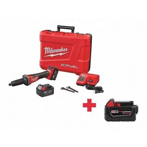 Milwaukee Cordless Die Grinder Kit, 18.0V, 5.0Ah 1 Cordless Die Grinder Kit, 18.0V, 5.0Ah