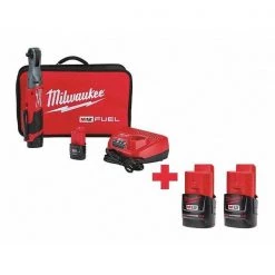 Milwaukee M12(TM) 12V 3/8" Cordless Ratchet Kit