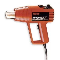 Heat Gun, Electric Powered, 120V AC, Variable Temp. Setting, 1,300 W Watt, Pistol Handle