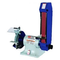 Combination Belt and Bench Grinder, 8 in Max. Wheel Dia, 3/4 in Max. Wheel Thickness