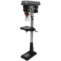 Floor Drill Press, Belt Drive, 3/4 hp, 115/230 V, 15 in Swing, 16 Speed